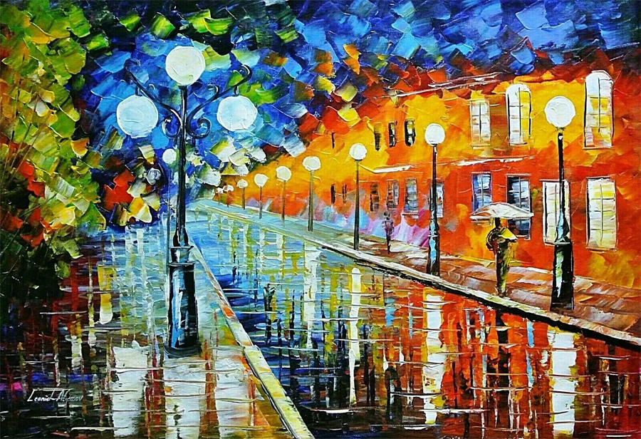 Bright and positive paintings by Leonid Afremov